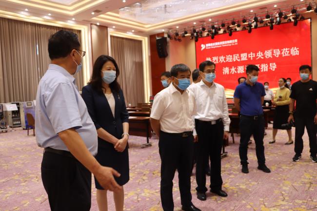 清水源：民盟中央与民盟河南省委会领导到公司调研